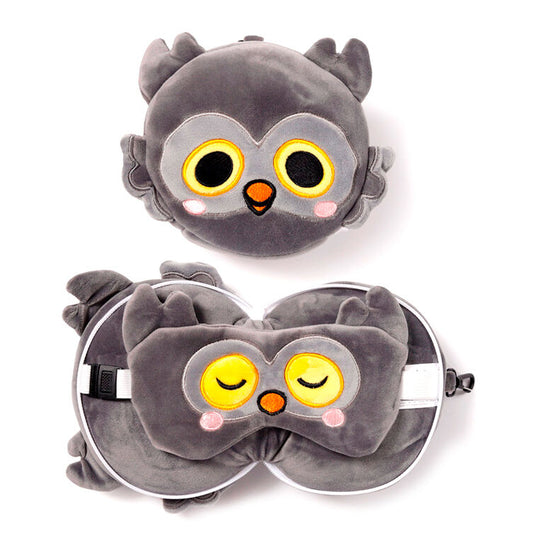 Almohada viaje antifaz Buho Winston Adoramals Relaxeazzz  