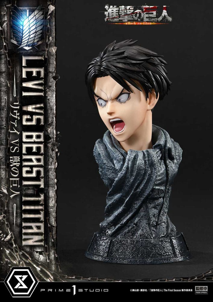 Attack on Titan Estatua Ultimate Premium Masterline Series 1/4 Levi Versus Beast Titan 73 cm   Prime 1 Studio