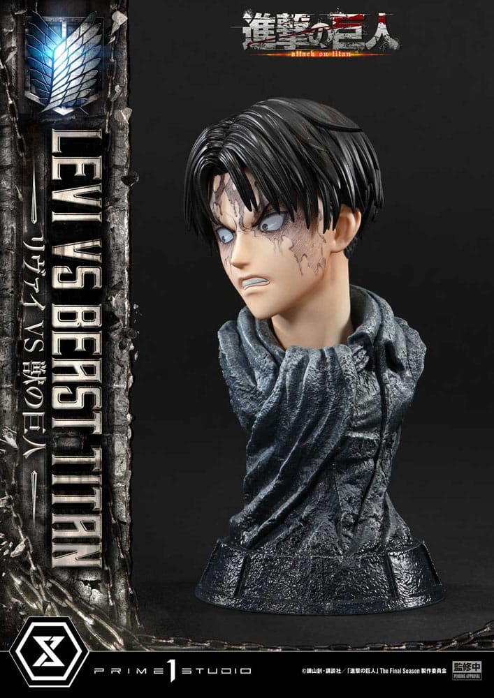 Attack on Titan Estatua Ultimate Premium Masterline Series 1/4 Levi Versus Beast Titan 73 cm   Prime 1 Studio