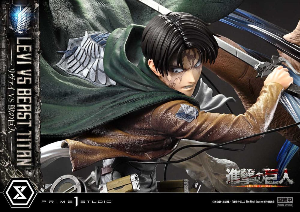 Attack on Titan Estatua Ultimate Premium Masterline Series 1/4 Levi Versus Beast Titan 73 cm   Prime 1 Studio