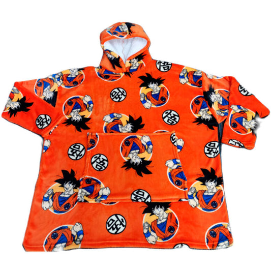 Bata sudadera oversize Dragon Ball coral infantil  