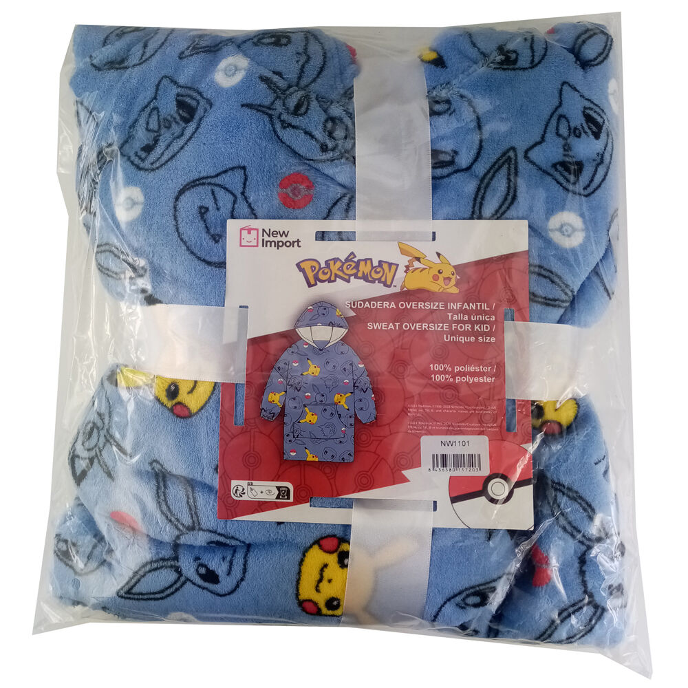 Bata sudadera oversize Pokemon coral infantil   NINTENDO