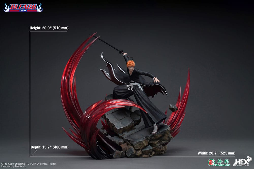 Bleach Estatua 1/6 Elite Dynamic Ichigo Kurosaki 51 cm  
