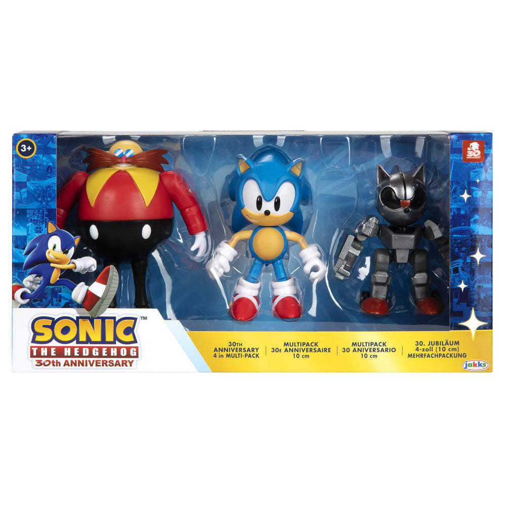 Blister 3 figuras 30th Anniversary Sonic The Hedgehog 10cm   JAKKS PACIFIC