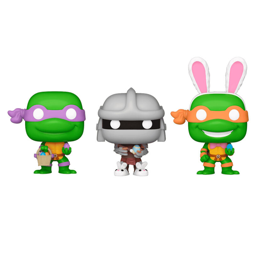 Blister 3 figuras Carrot Pocket POP Tortugas Ninja Donatello Shredder Michelangelo Pascua   FUNKO