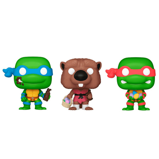 Blister 3 figuras Carrot Pocket POP Tortugas Ninja Splinter Leonardo Raphael Pascua  