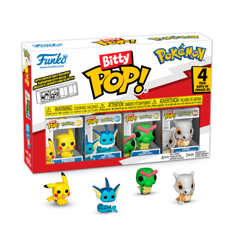 Blister 4 figuras Bitty POP Pokemon Pikachu   FUNKO