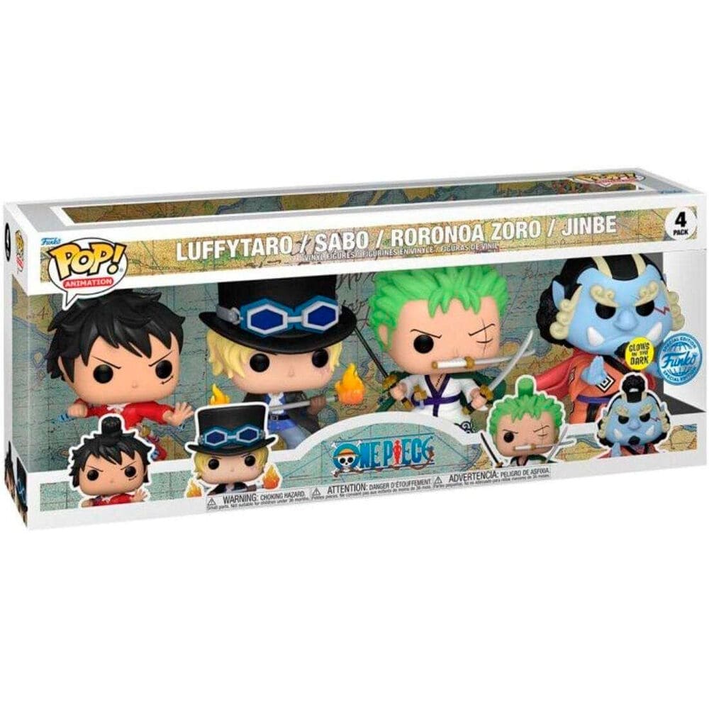 Blister 4 figuras Funko POP One Piece Exclusive  