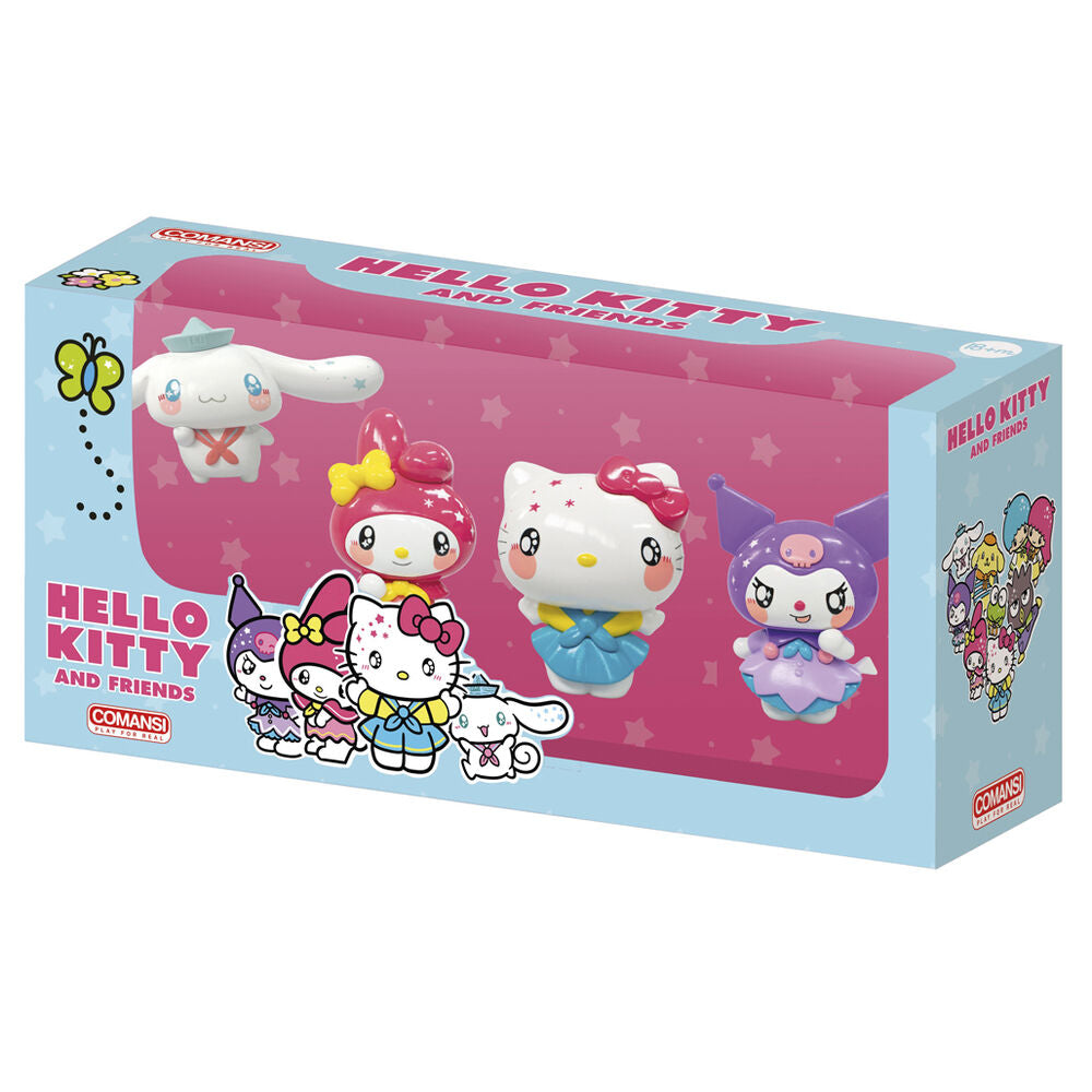Blister 4 figuras Hello Kitty Friends   COMANSI