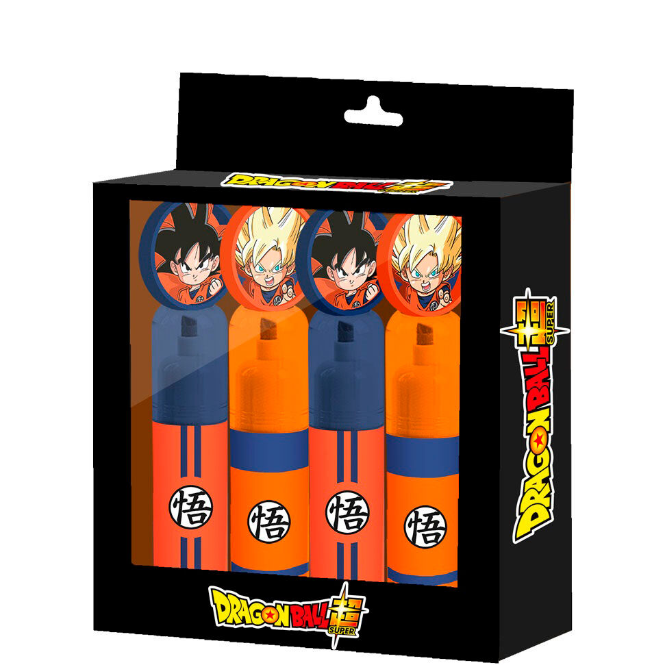 Blister 4 subrayadores Dragon Ball Super   KARACTERMANIA