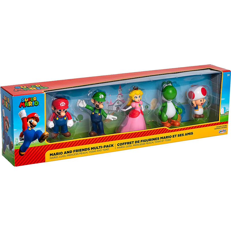 Blister 5 figuras Super Mario Nintendo 6cm   JAKKS PACIFIC