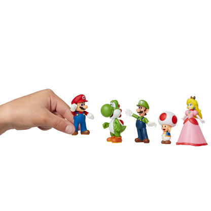Blister 5 figuras Super Mario Nintendo 6cm   JAKKS PACIFIC
