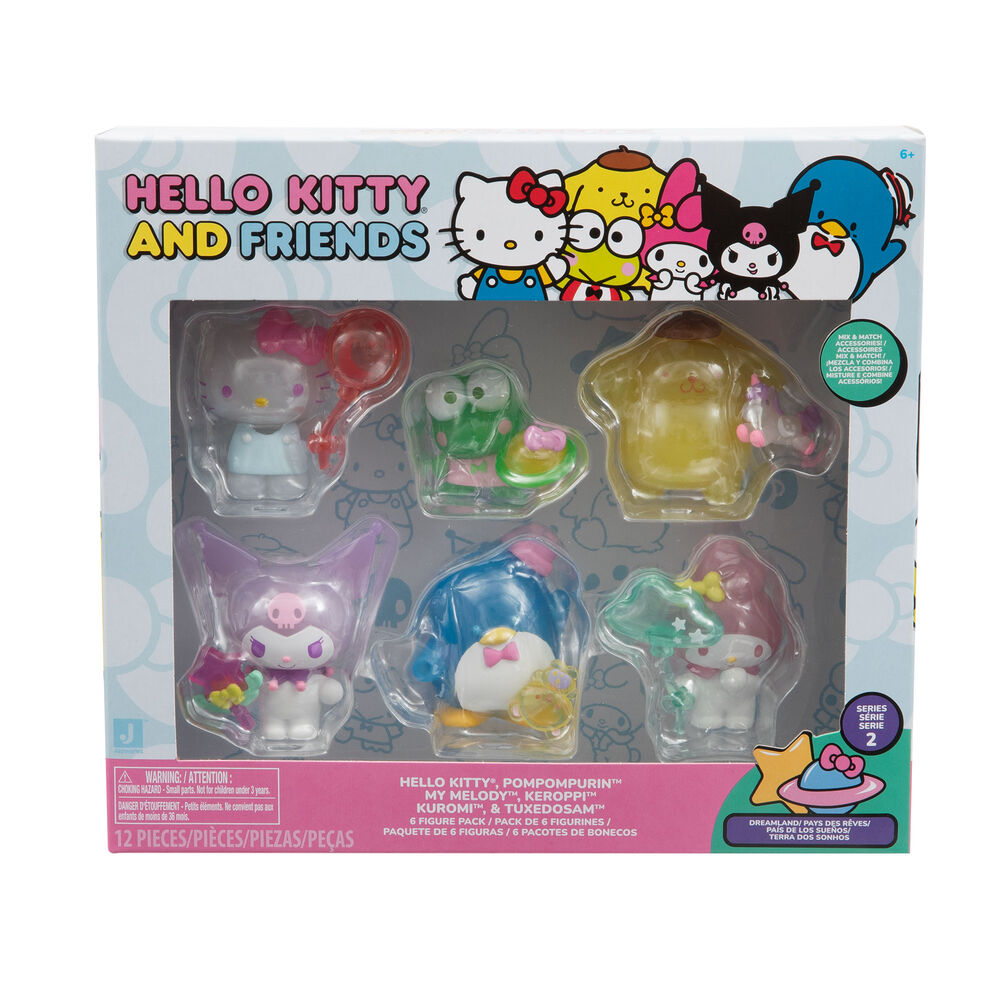 Blister 6 figuras Hello Kitty 5cm   FAMOSA