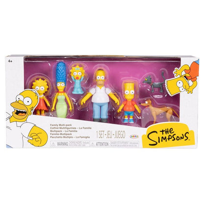 Blister 7 figuras Famila Los Simpsons 6cm   JAKKS PACIFIC