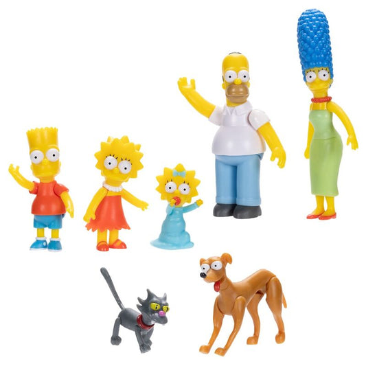 Blister 7 figuras Famila Los Simpsons 6cm  