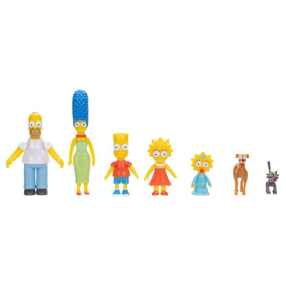 Blister 7 figuras Famila Los Simpsons 6cm   JAKKS PACIFIC