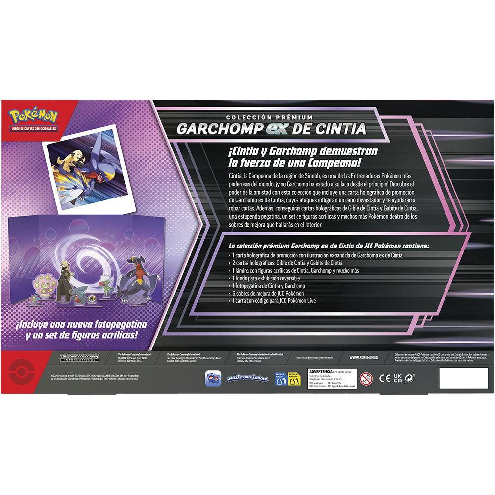 Blister juego cartas coleccionables Garchomp ex de Cintia español   Pokémon TCG