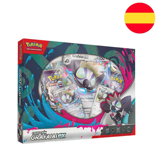 Blister juego cartas coleccionables Grafaiai April ex box Pokemon español  