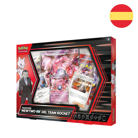 Blister juego cartas coleccionables Mewtwo ex del Team Rocket español  