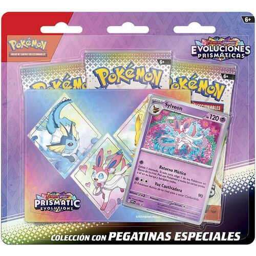 Blister juego cartas coleccionables Tech Sticker Collection Evoluciones Prismaticas Pokemon español surtido  