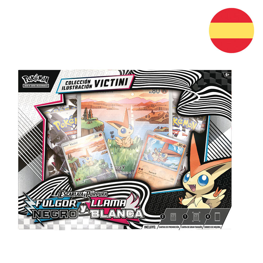 Blister juego cartas coleccionables Victini Fulgor Negro y Llama Blanca Pokemon español   Pokémon TCG