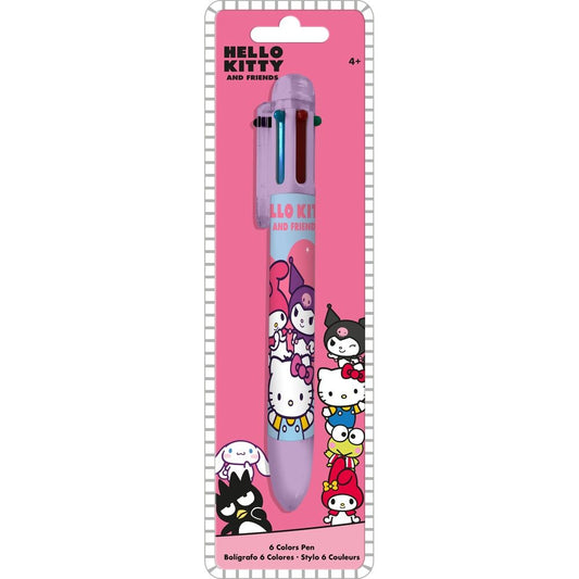 Boligrafo 6 colores Hello Kitty and Friends  