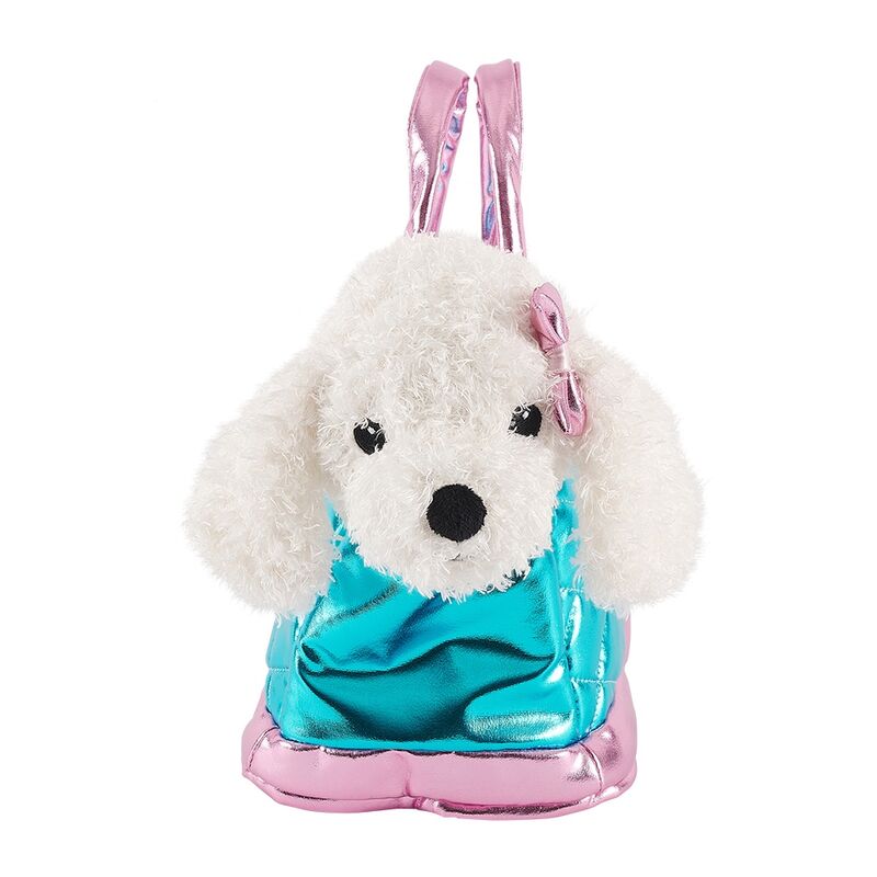 Bolso mano + peluche Azul perro Didi 28cm   PERLETTI