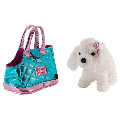 Bolso mano + peluche Azul perro Didi 28cm  
