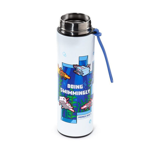 Botella acero inoxidable termo Ajolote Minecraft termometro 450ml   PUCKATOR