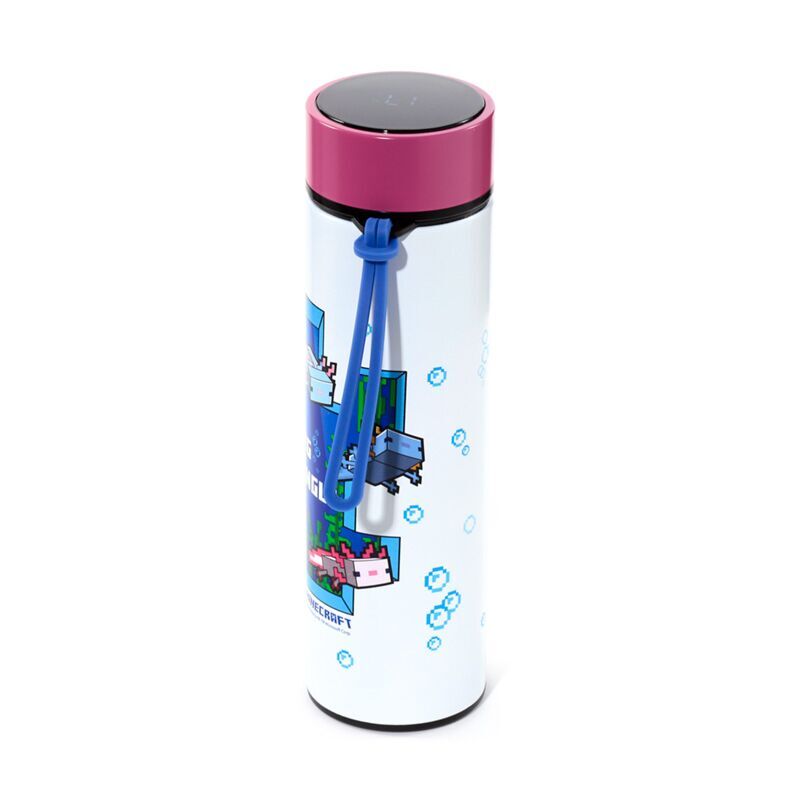 Botella acero inoxidable termo Ajolote Minecraft termometro 450ml   PUCKATOR