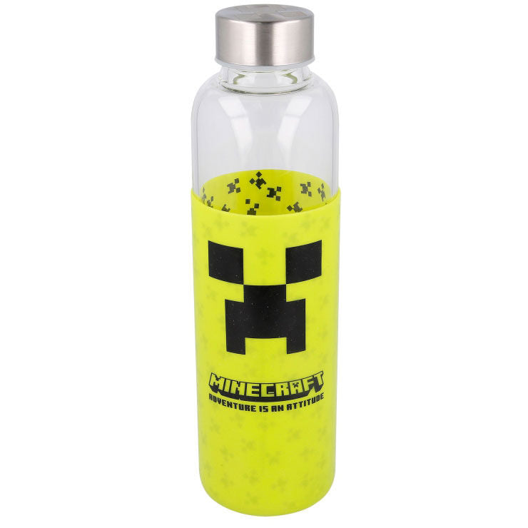 Botella cristal Minecraft funda silicona 585ml   STOR