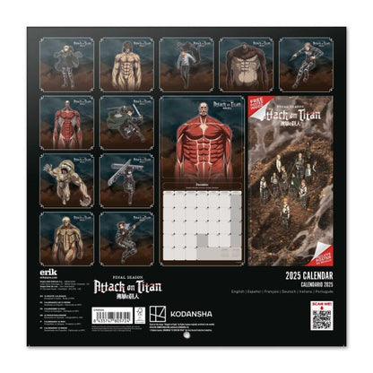 CALENDARIO 2025 30X30 ATTACK ON TITAN   GRUPO ERIK