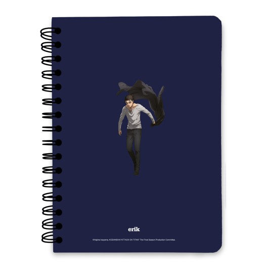 CUADERNO TAPA FORRADA A5 ATTACK ON TITAN  