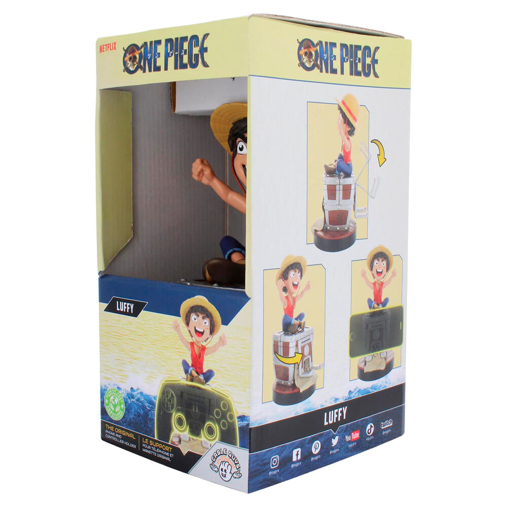 Cable Guy soporte sujecion Luffy One Piece 20cm   EXQUISITE GAMING