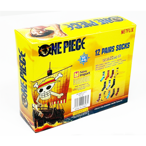 Caja regalo 12 pares calcetines One Piece talla 41/46   New Import
