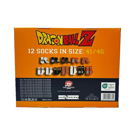 Caja regalo 12 pares calcetines de Dragon Ball  