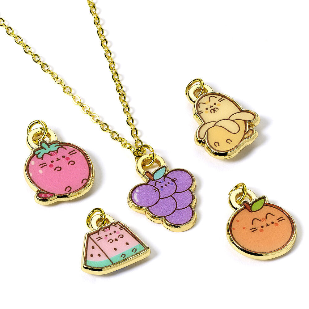 Colgante + charms Frutas Pusheen   THE CARAT SHOP