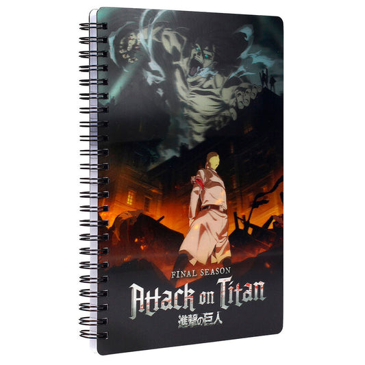 Cuaderno 3D Titan Attack on Titans  
