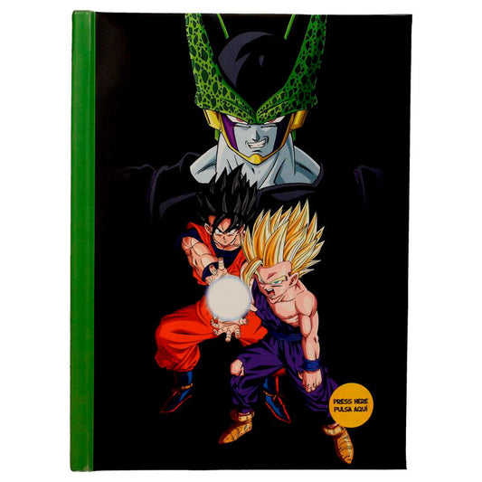 Cuaderno A5 Cell Final Battle Dragon Ball Z con luz  