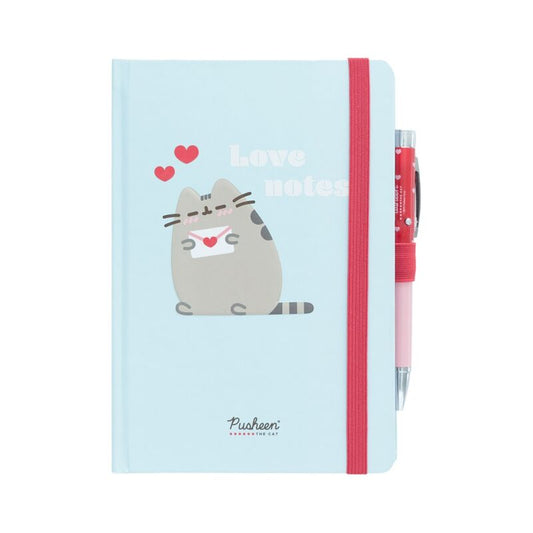 Cuaderno A5 premium + boligrafo proyector Purrfect Love Pusheen  