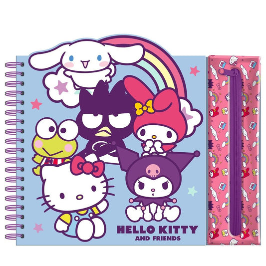 Cuaderno actividades + estuche removible Hello Kitty and Friends  