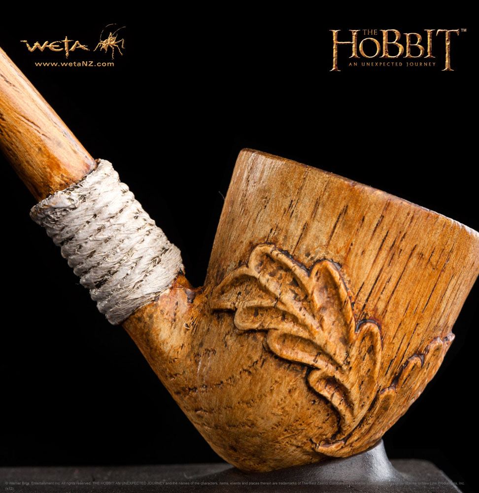 El Hobbit Un Viaje Inesperado Réplica 1/1 La Pipa de Bilbo Bolsón 35 cm   Weta Workshop