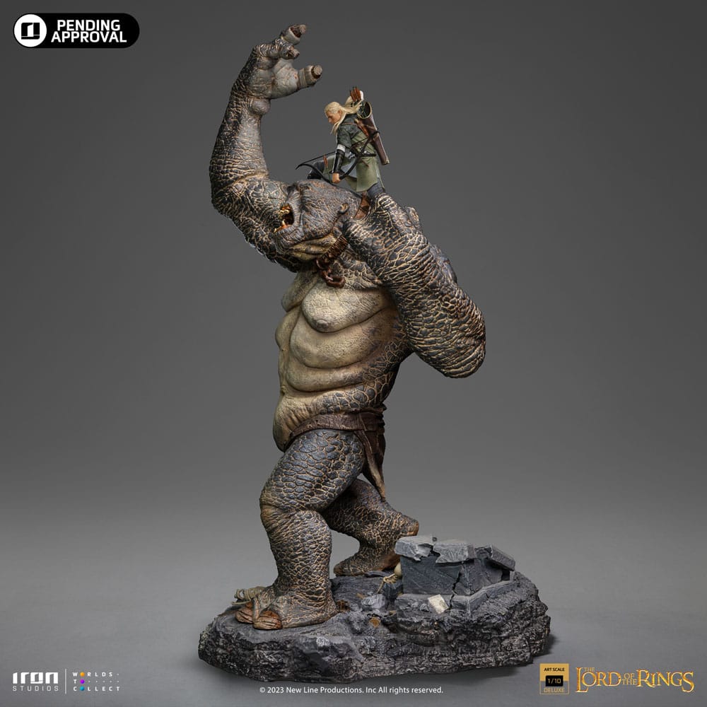 El Señor de los Anillos Estatua 1/10 Deluxe Art Scale Cave Troll and Legolas   Iron Studios