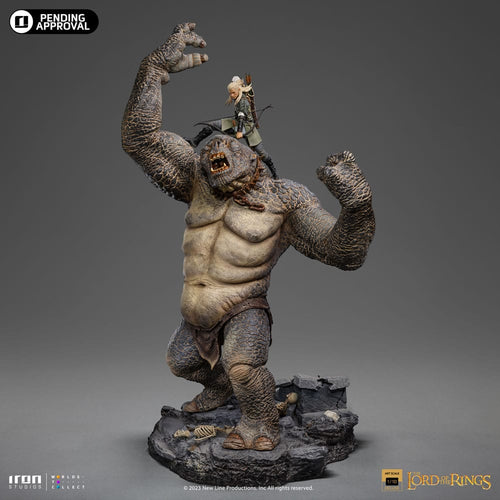 El Señor de los Anillos Estatua 1/10 Deluxe Art Scale Cave Troll and Legolas   Iron Studios