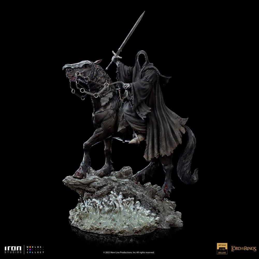 El Señor de los Anillos Estatua 1/10 Deluxe Art Scale Nazgul on Horse 42 cm   Iron Studios