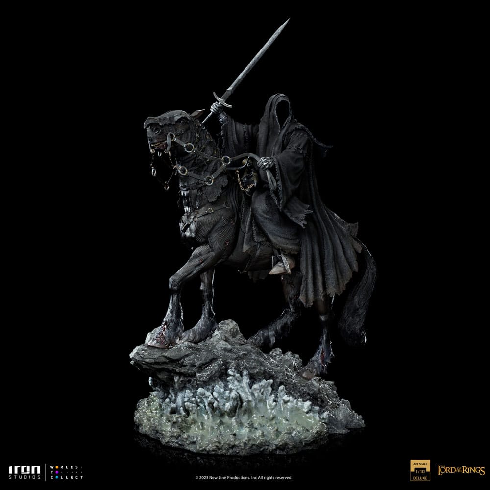 El Señor de los Anillos Estatua 1/10 Deluxe Art Scale Nazgul on Horse 42 cm   Iron Studios