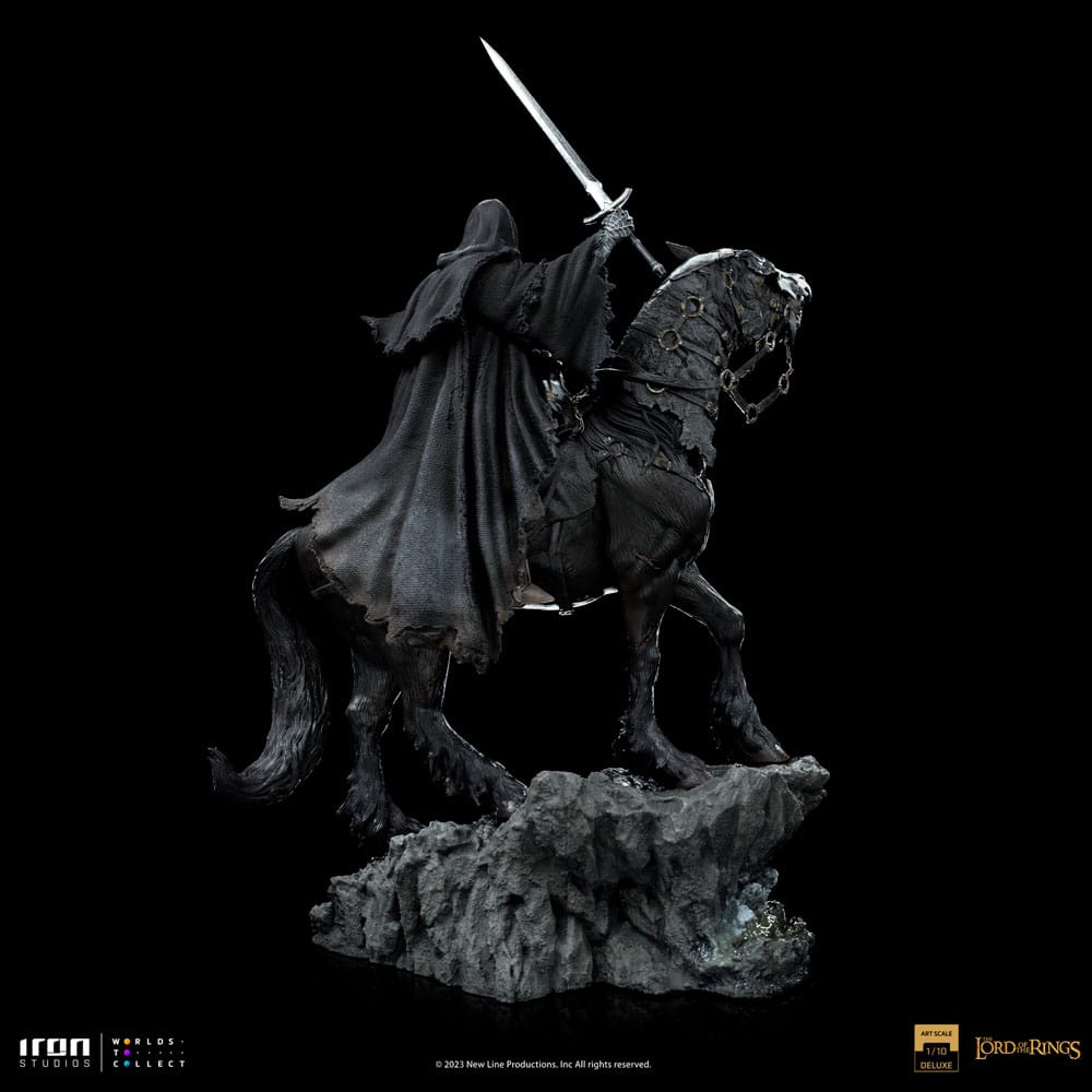 El Señor de los Anillos Estatua 1/10 Deluxe Art Scale Nazgul on Horse 42 cm   Iron Studios