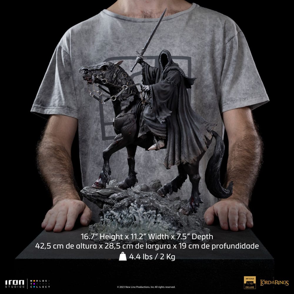 El Señor de los Anillos Estatua 1/10 Deluxe Art Scale Nazgul on Horse 42 cm   Iron Studios