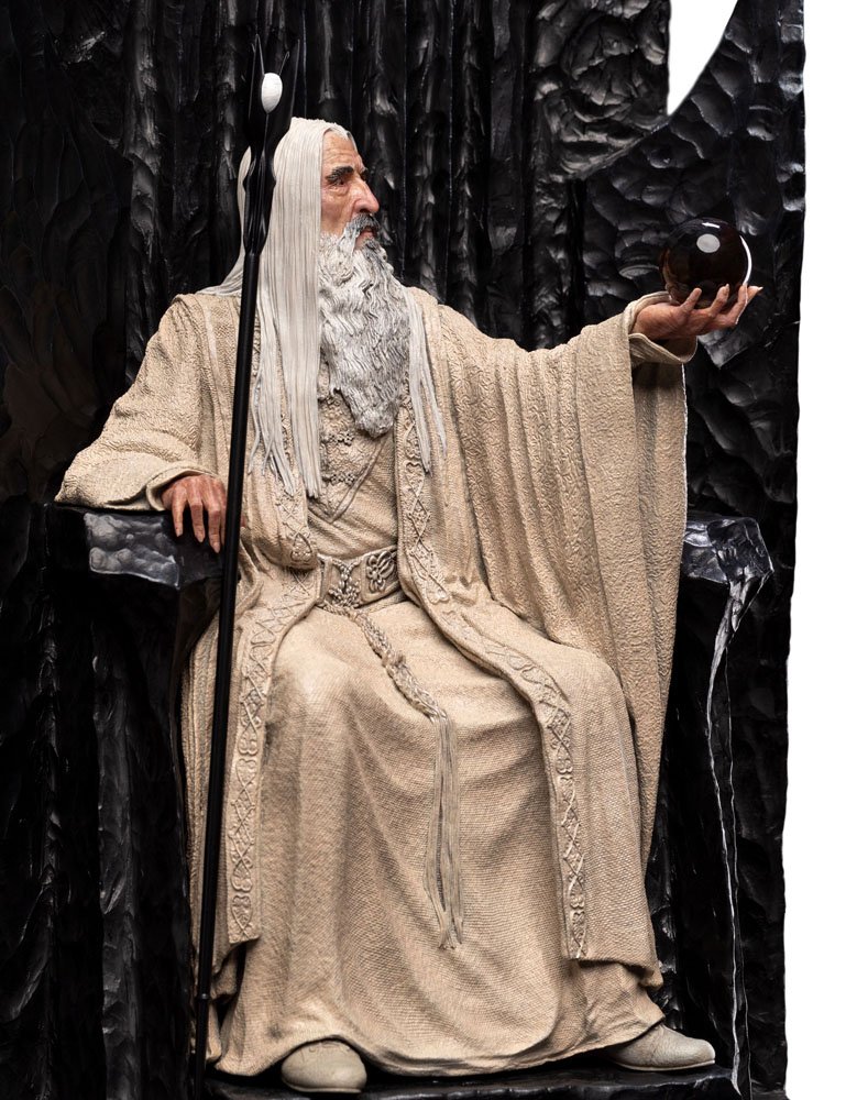El Señor de los Anillos Estatua 1/6 Saruman the White on Throne 110 cm   Weta Workshop