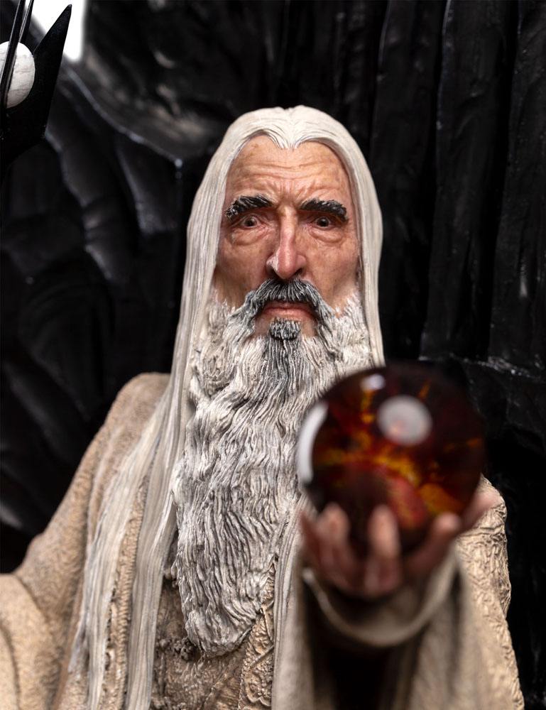 El Señor de los Anillos Estatua 1/6 Saruman the White on Throne 110 cm   Weta Workshop